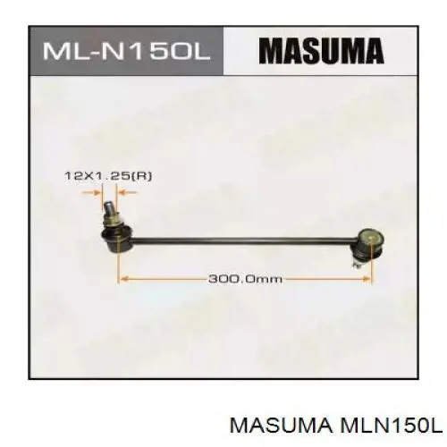 MLN150L Masuma Стійка стабілізатора, переднього, ліва