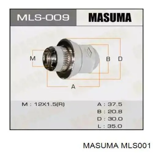 Купити MLS001 Masuma Колісні гайки