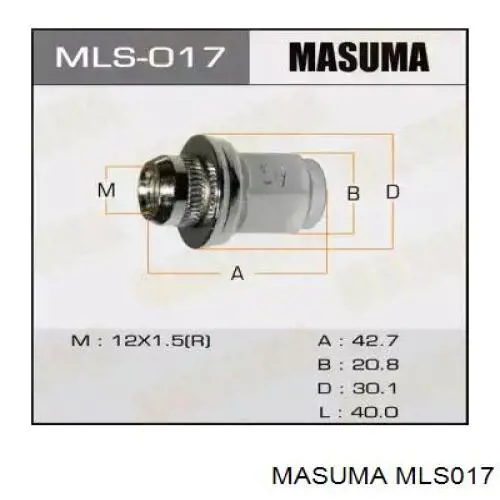 Гайка кріплення колеса Masuma MLS017 ціна, від 3.05 USD