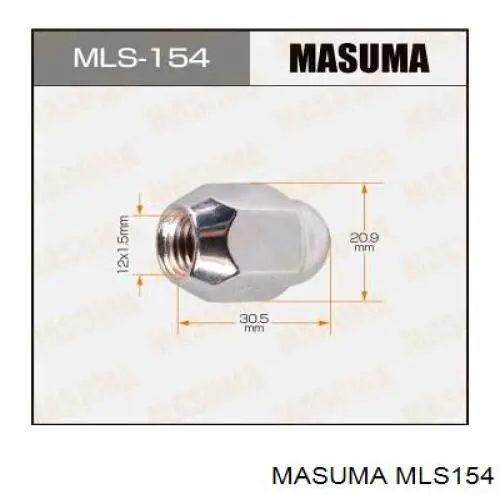 Колісні гайки MLS154 Masuma