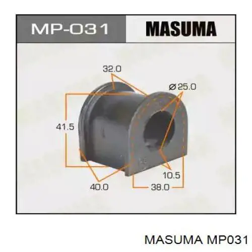 MP031 Masuma Втулка стабілізатора переднього