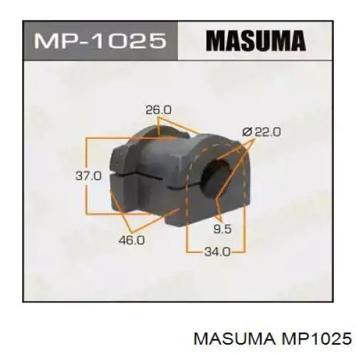 Подушка стабілізатора Masuma MP1025 ціна, від 3.45 USD