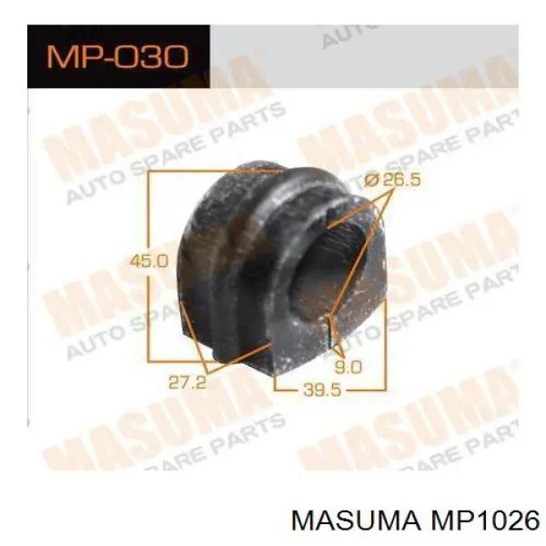 Втулка стабілізатора заднього Masuma MP1026 ціна, від 2.94 USD