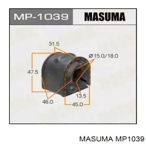 MP1039 Masuma Втулка стабілізатора переднього