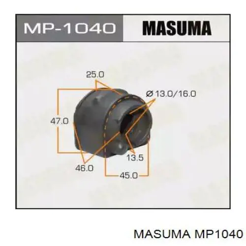 MP1040 Masuma Прокладка стабільзатора заднього