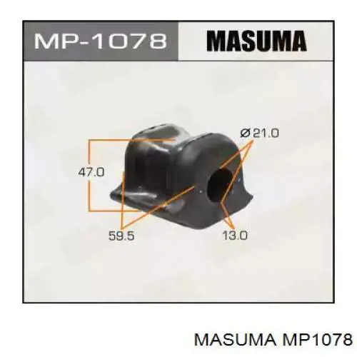MP1078 Masuma Втулка стабілізатора переднього, ліва