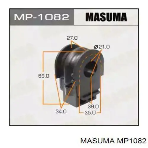 Втулка переднього стабілізатора MP1082 Masuma