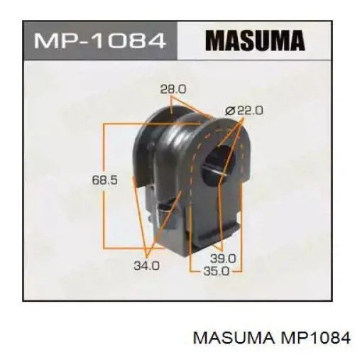 Купити MP1084 Masuma Подушка стабілізатора передня