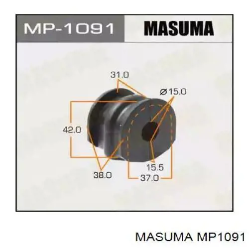 Втулка стабілізатора заднього Masuma MP1091 ціна, від 3.09 USD
