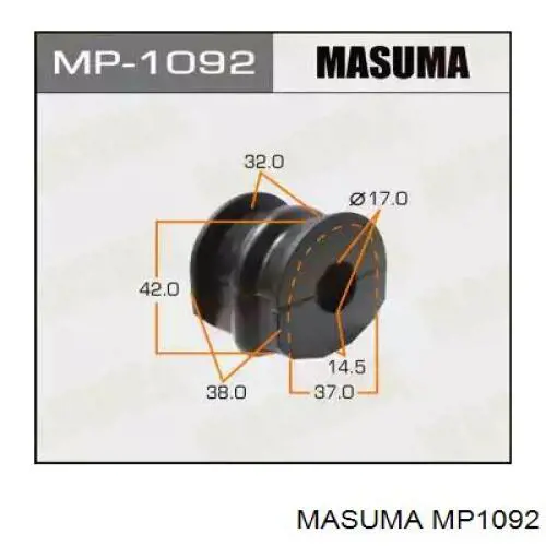 Втулка стабілізатора заднього Masuma MP1092 ціна, від 3.83 USD