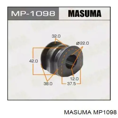Втулка стабілізатора заднього Masuma MP1098 ціна, від 3.92 USD