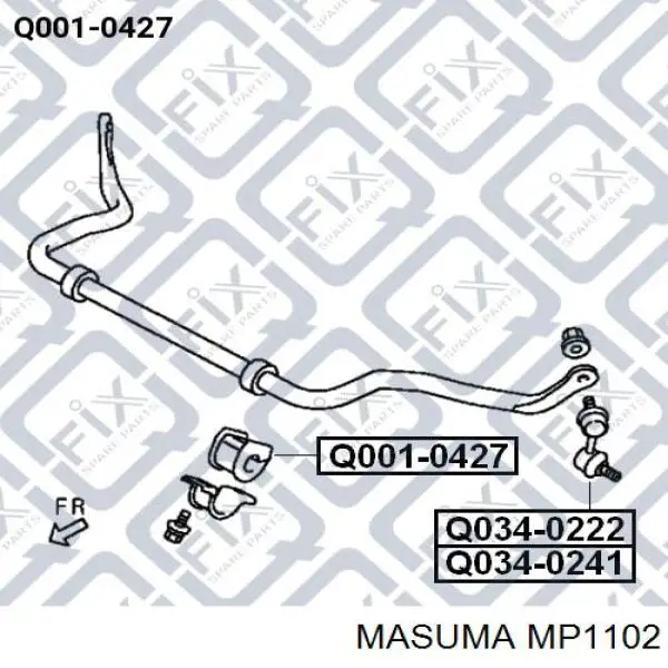 MP1102 Masuma Втулка стабілізатора переднього
