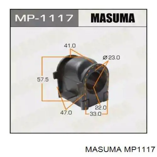 MP1117 Masuma Втулка стабілізатора переднього