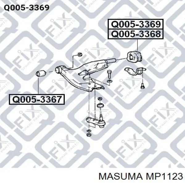 Втулка стабілізатора заднього MP1123 Masuma