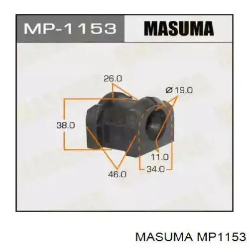 Втулка стабілізатора заднього Masuma MP1153 ціна, від 4.67 USD