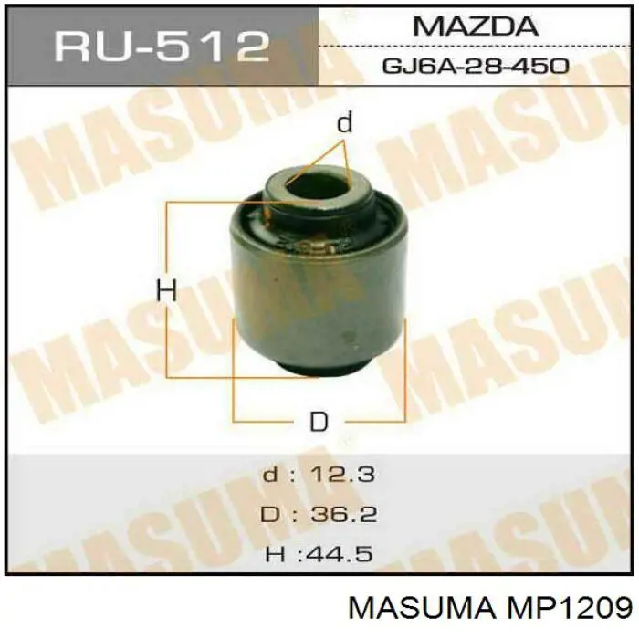 Втулка стабілізатора заднього MP1209 Masuma