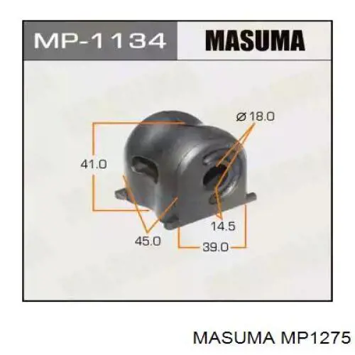 MP1275 Masuma втулка штоку переднього амортизатора