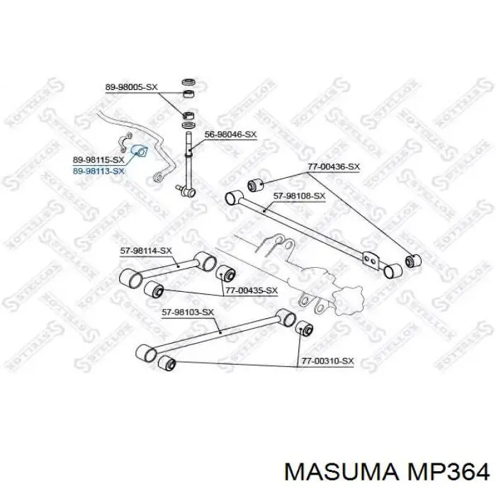 MP364 Masuma Прокладка стабільзатора заднього
