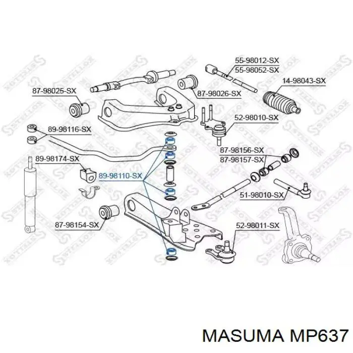Подушка стабілізатора Masuma MP637 ціна, від 1.91 USD