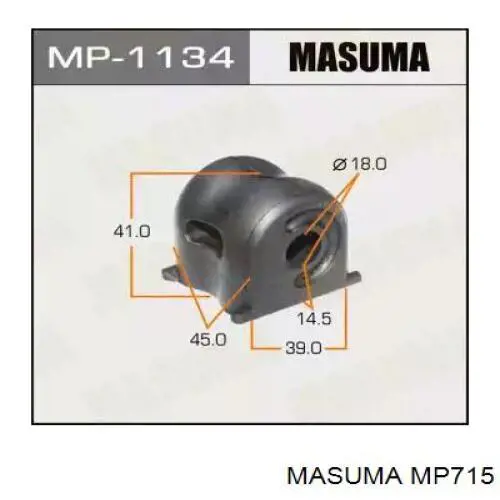 MP715 Masuma втулка стабілізатора переднього
