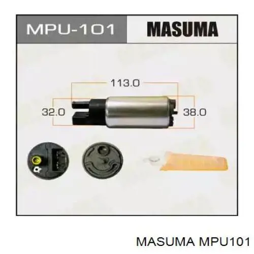 Елемент-турбінка паливного насосу Masuma MPU101 ціна, від 22.32 USD