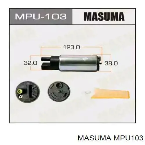 Елемент-турбінка паливного насосу Masuma MPU103 ціна, від 22.54 USD