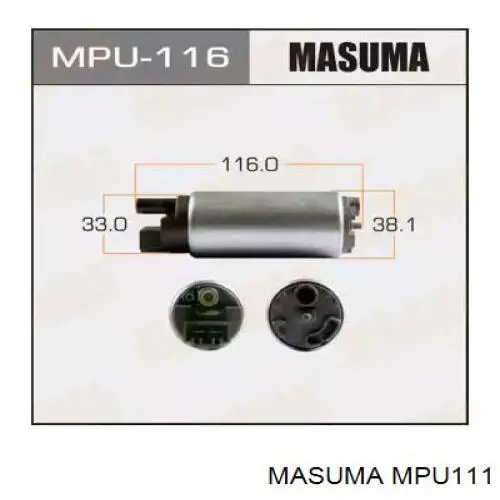 MPU111 Masuma паливний насос електричний, занурювальний