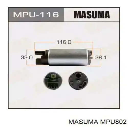 MPU802 Masuma елемент-турбінка паливного насосу