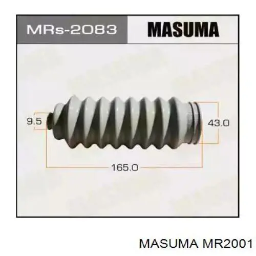MR2001 Masuma пильник рульового механізму/рейки, правий