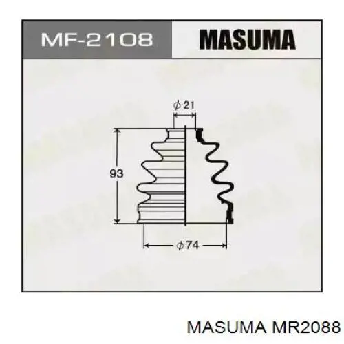 Пильник рульового механізму/рейки, правий MR2088 Masuma