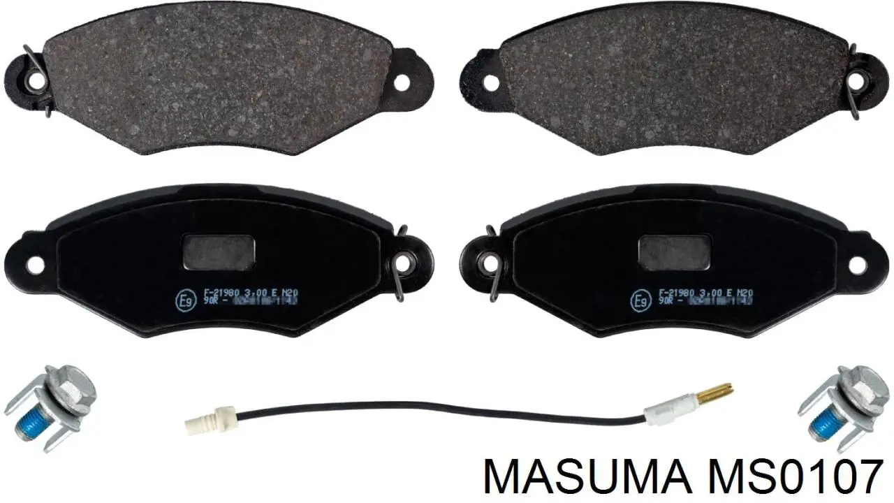 Купити MS0107 Masuma Колодки гальмівні передні, дискові