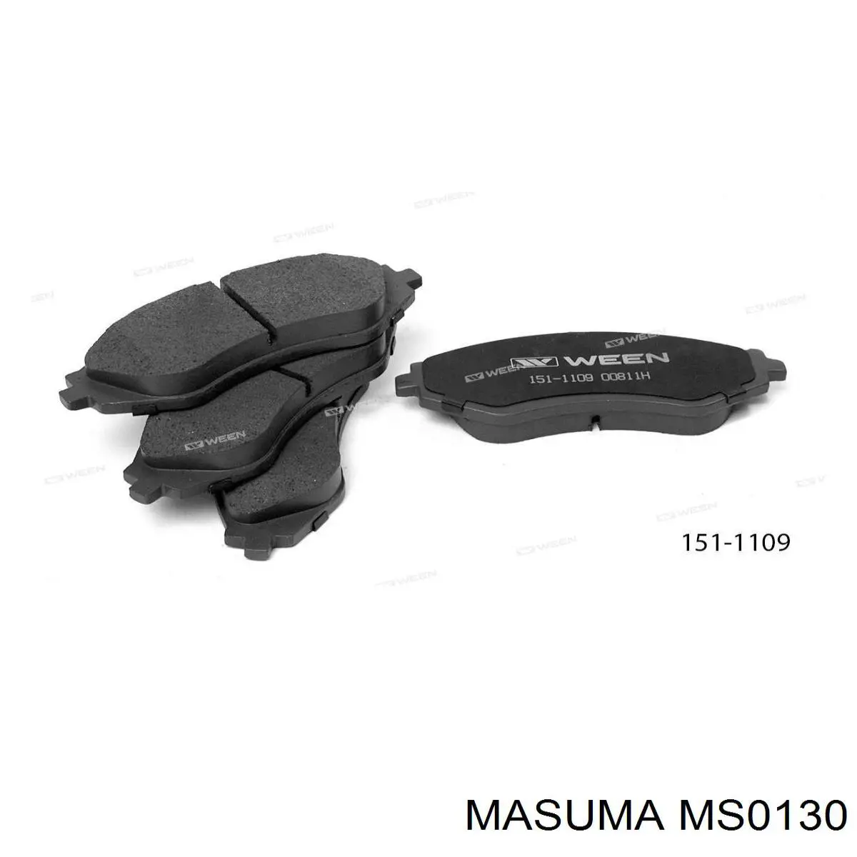 MS0130 Masuma колодки гальмівні передні, дискові