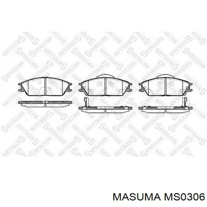 MS0306 Masuma колодки гальмівні передні, дискові