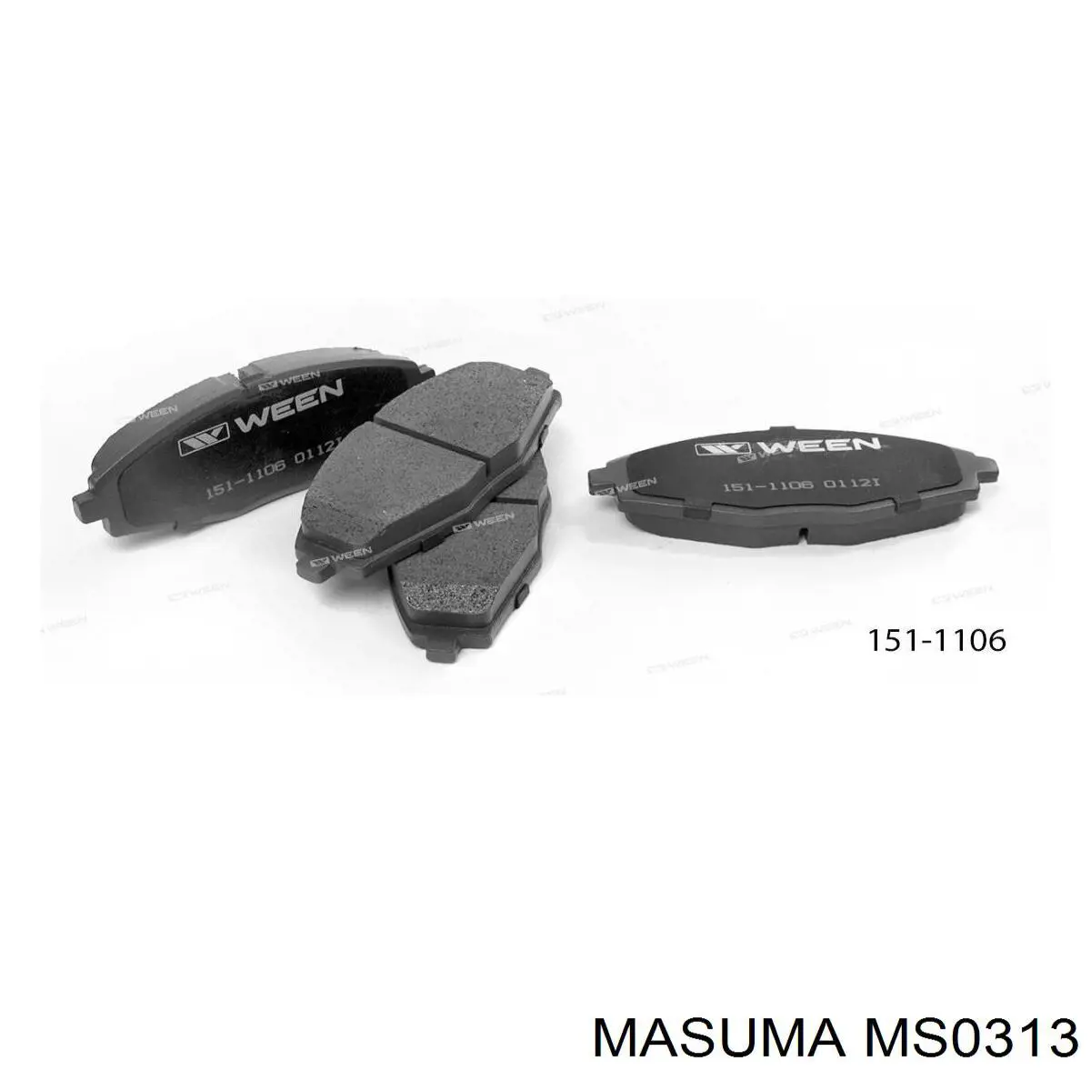 MS0313 Masuma Передні гальмівні колодки