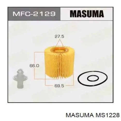 Колодки гальмівні передні, дискові MS1228 Masuma