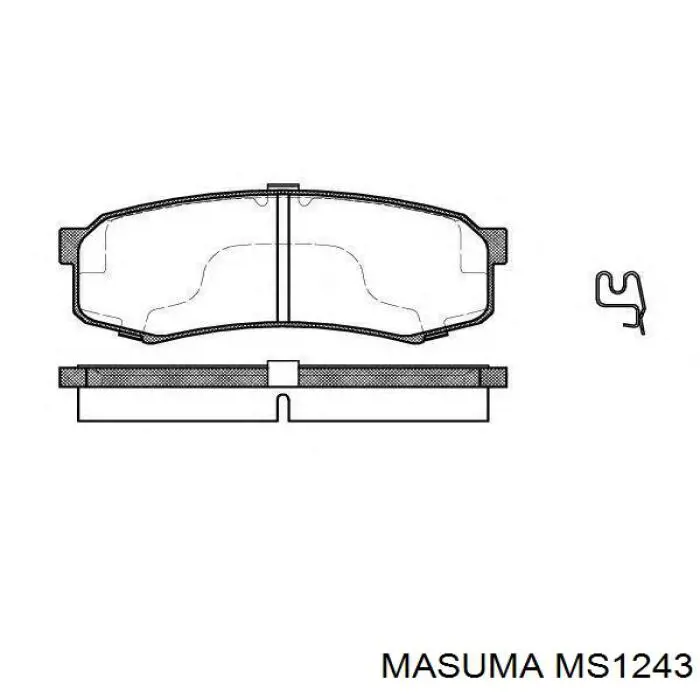 Задні гальмівні колодки MS1243 Masuma