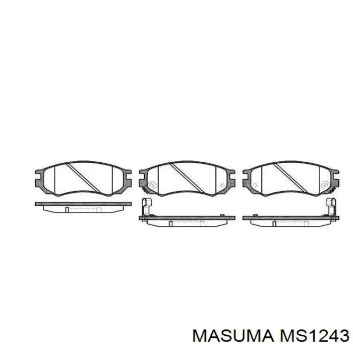 MS1243 Masuma Колодки гальмівні задні, дискові