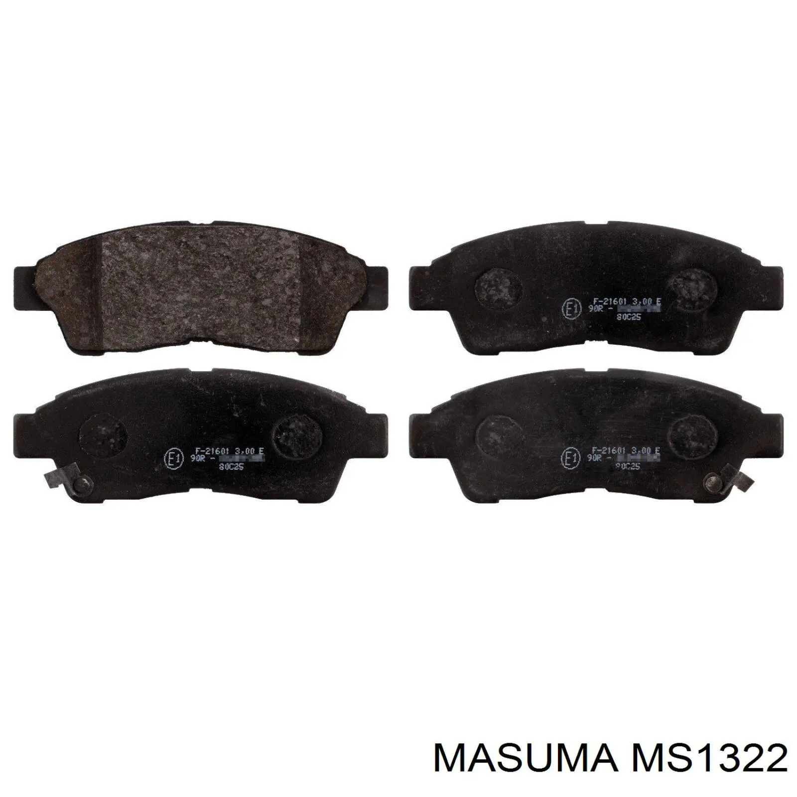 MS1322 Masuma колодки гальмівні передні, дискові