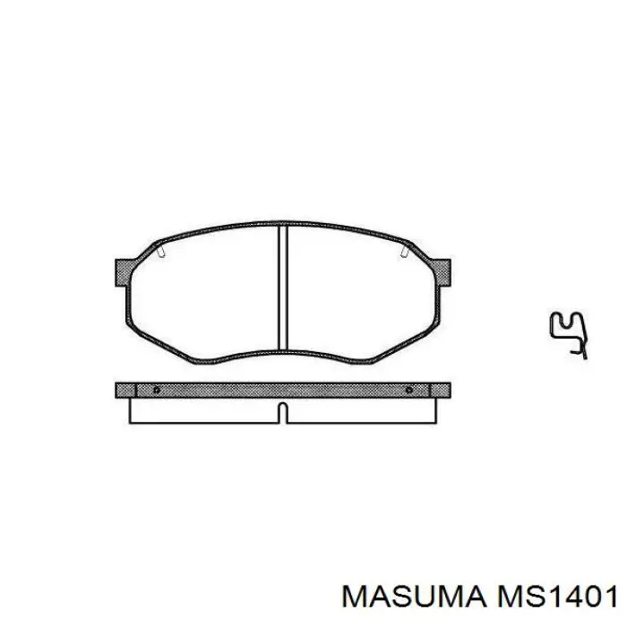 MS1401 Masuma колодки гальмівні передні, дискові