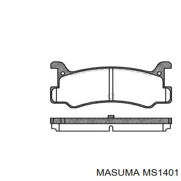 Передні тормозні колодки MS1401 Masuma