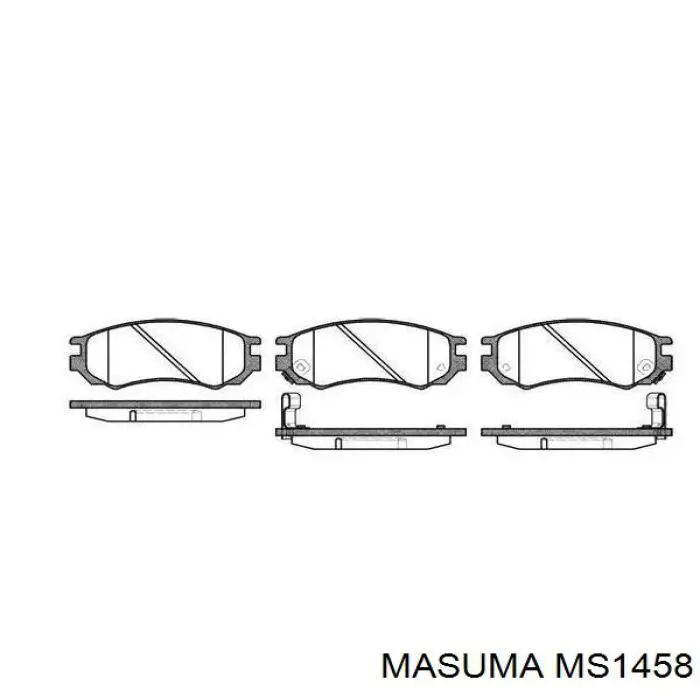 Колодки гальмові задні, дискові MS1458 Masuma