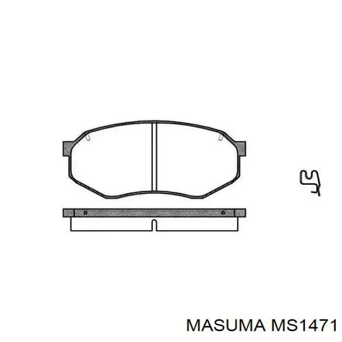 Колодки гальмівні передні, дискові MS1471 Masuma