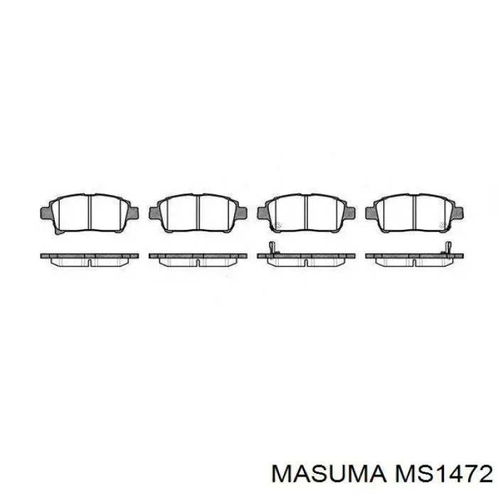 MS1472 Masuma Передні гальмівні колодки