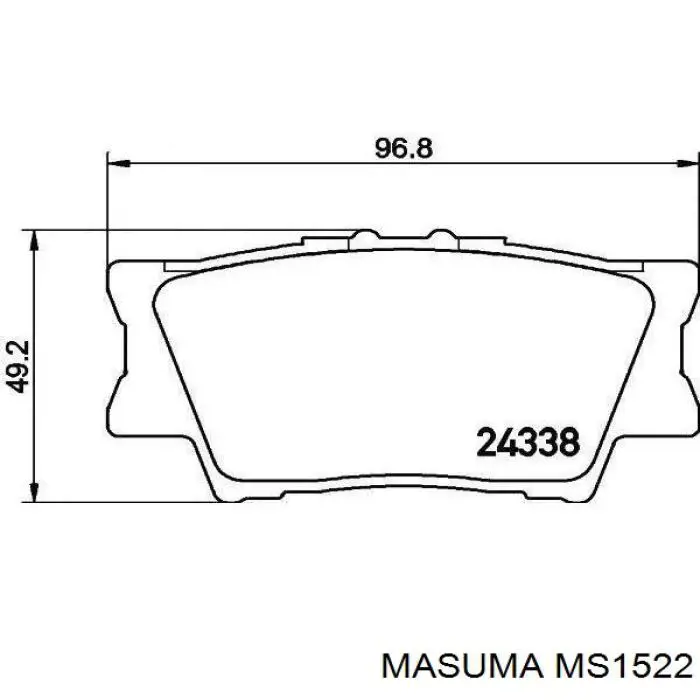 Купити MS1522 Masuma Задні колодки