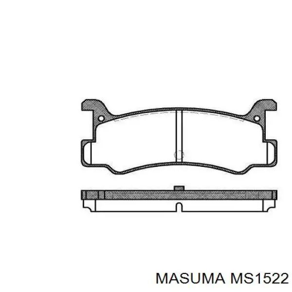 Колодки гальмові задні, дискові MS1522 Masuma