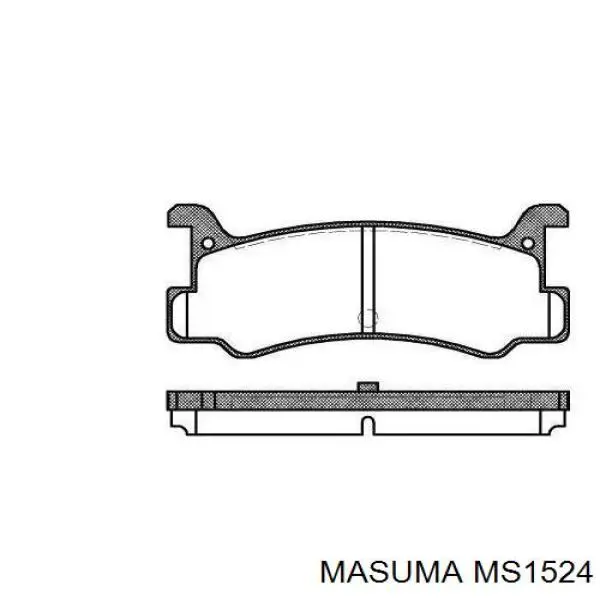 Передні тормозні колодки MS1524 Masuma