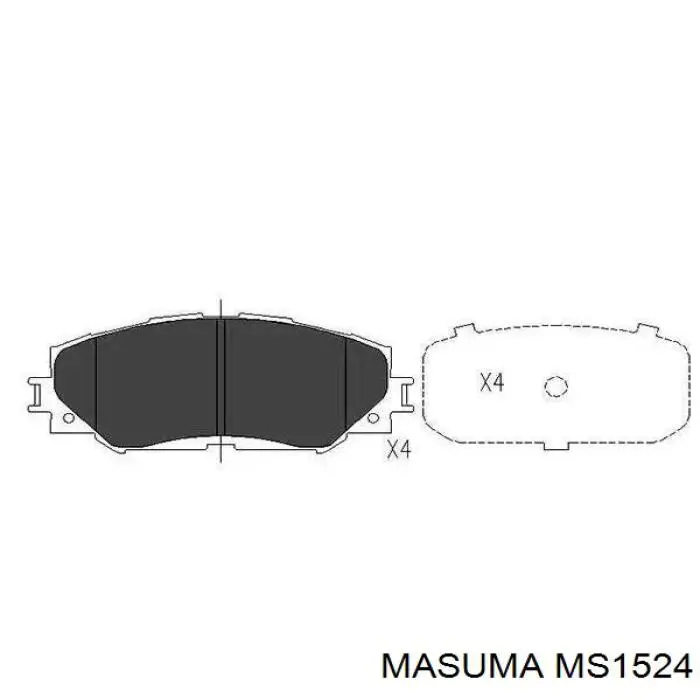 MS1524 Masuma Передні гальмівні колодки