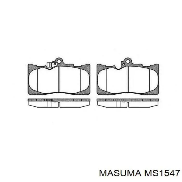 Гальмівні колодки Masuma MS1547 ціна, від 26.80 USD