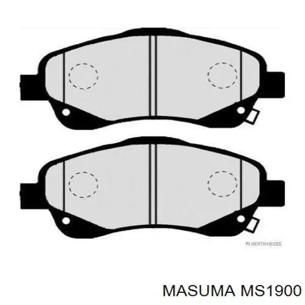 Передні тормозні колодки MS1900 Masuma