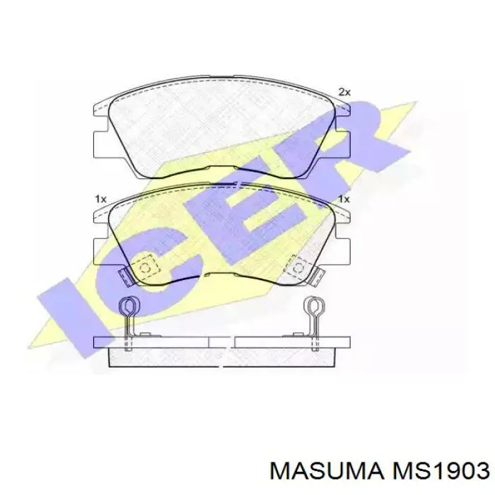 Купити MS1903 Masuma Задні колодки